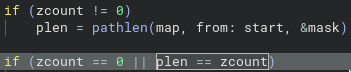 constraints on the cleared bits