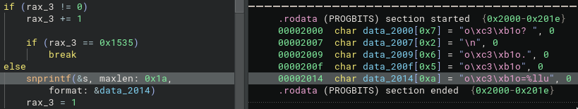 char* envp_1 holds &s